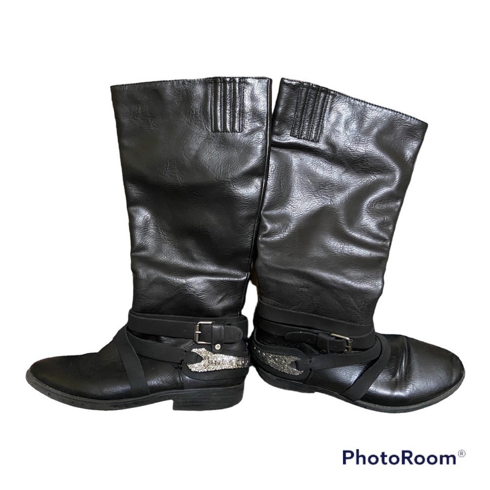 Rampage Ladies Size 8 1/2M Isadora Black Kneehigh Boots